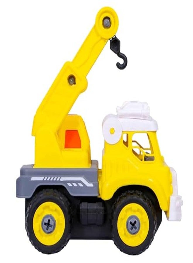 MAPA PLAY Construction Truck Toys for Kids Power Crane Excavator Crane Bulldozer and Excavator Construction Toy Vehicle Unbreakable Toy Plastic Construction Realistic Engineer Vehicle, Multi Color - Image 5